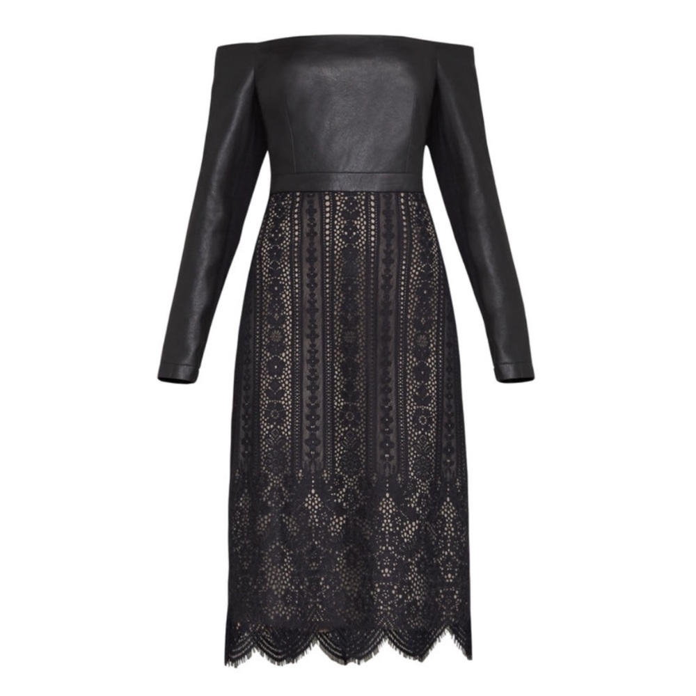 Bcbgmaxazria Off shoulder lace dress NWT - Picture 5 of 7